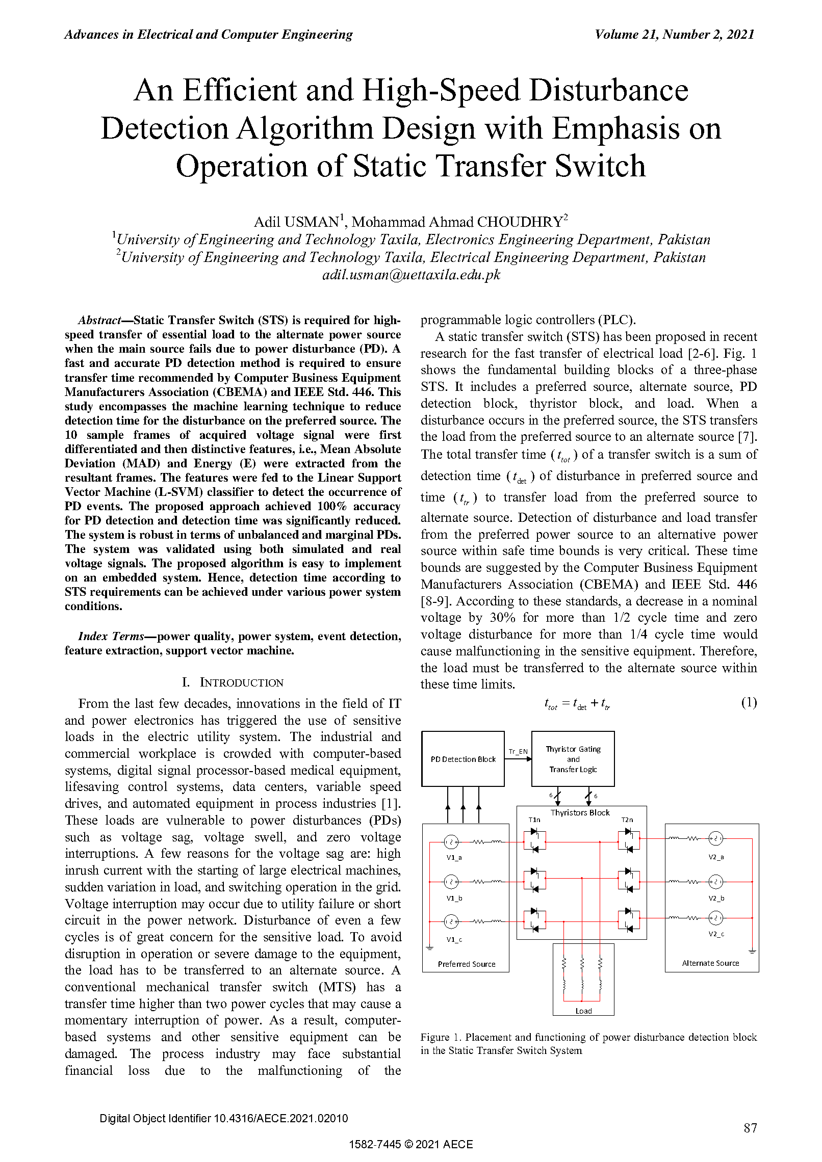 PDF Quickview for paper with DOI:10.4316/AECE.2021.02010