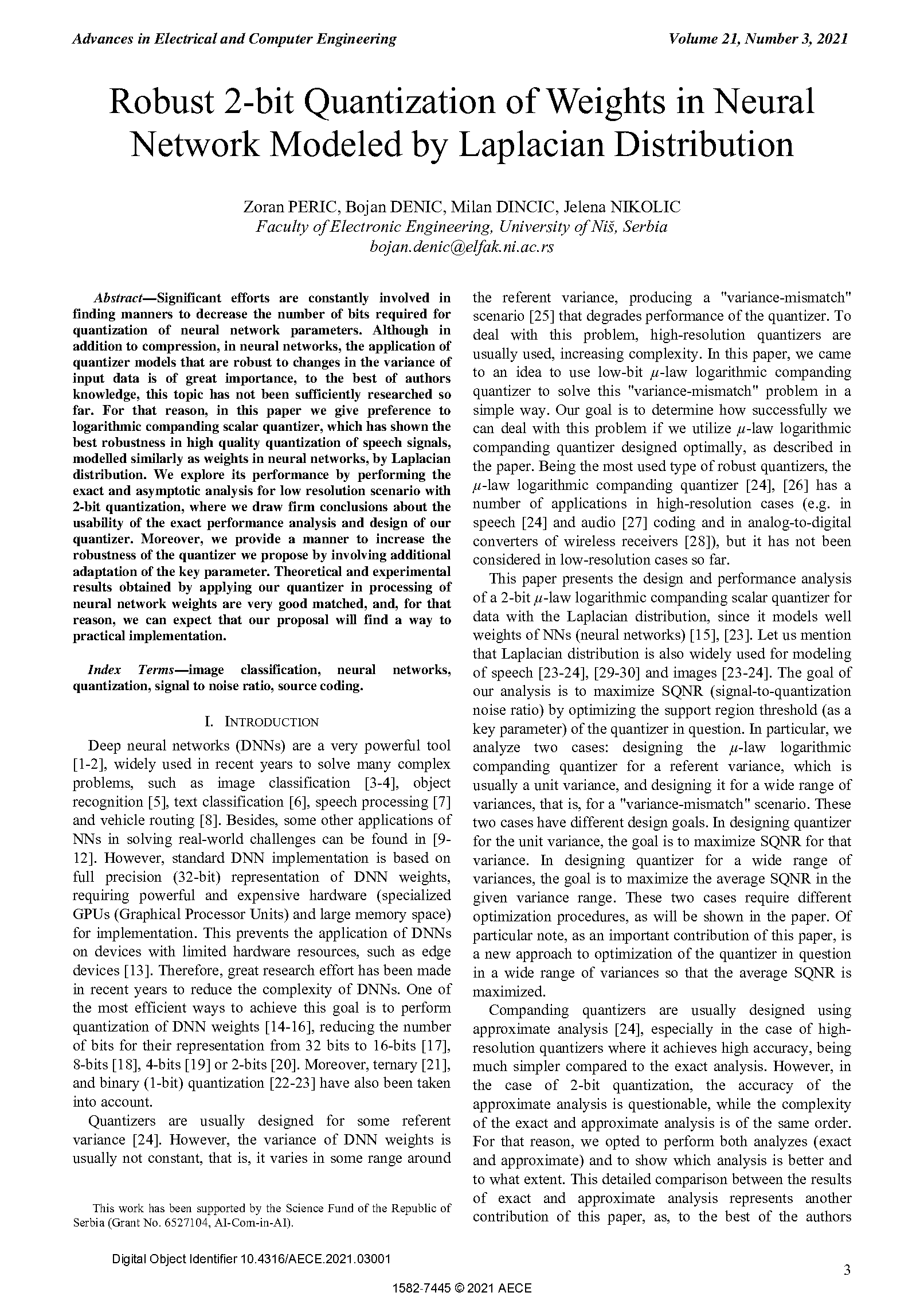PDF Quickview for paper with DOI:10.4316/AECE.2021.03001