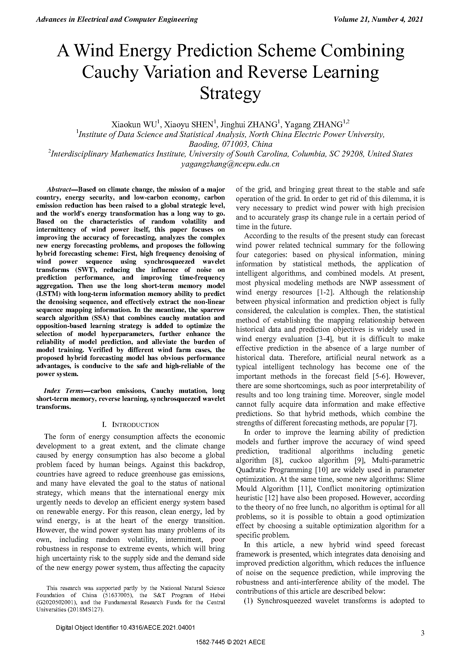 PDF Quickview for paper with DOI:10.4316/AECE.2021.04001